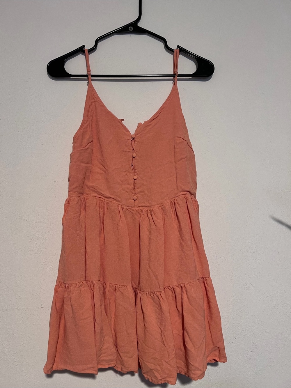 Lulu's Peach Spaghetti Strap Mini Dress
